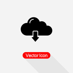 Cloud Icon Cloud Download Icon Vector Illustration Eps10