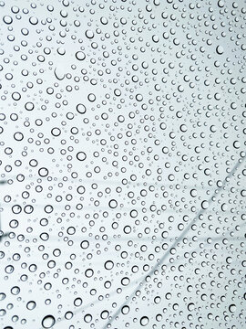 Rain Drops on Sunroof Window
