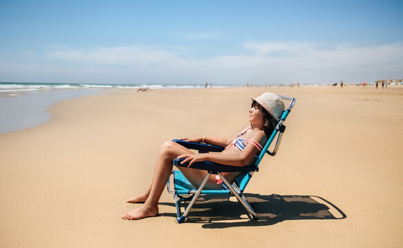 Little girl on the beach