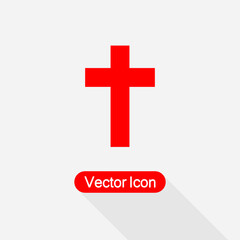 Obraz premium Cross Icon Cross Christian Icon Vector Illustration Eps10