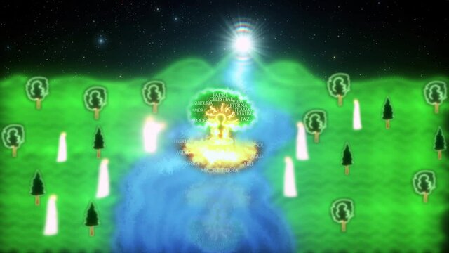 &aacute;rbol de la vida en medio del Jard&iacute;n del Ed&eacute;n