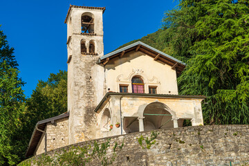 Fototapeta na wymiar Santa Giulia Oratory. Intelvi Valley. Como. Lombardy. Italy.