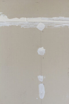 Plastered plasterboard in a shell dry construction craft structure abstract plasterboard do-it-yourselfer ceiling blank lime plaster gap size construction company builder acoustic construction