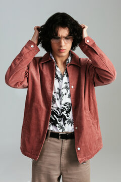 Young Man With Curly Hair
