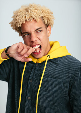 Ethnic Male With Dyed Hair.