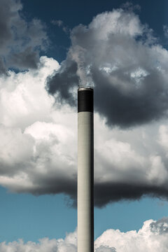Chimney emitting smoke
