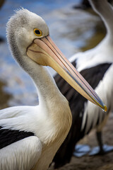 Wild pelican close up, Australia