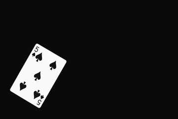 トランプ　スペード　5　素材