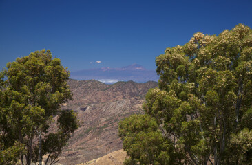 Fototapeta na wymiar Gran Canaria, landscape of the central part of the island, Las Cumbres, ie The Summits