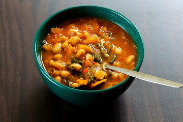 Homemade Ribollita, tuscan bean soup