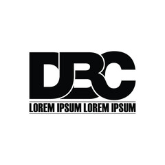 DBC letter monogram logo design vector