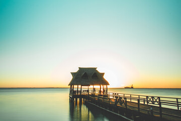 sunset at the pier