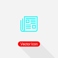 Newspaper Icon Vector Illustration Eps10