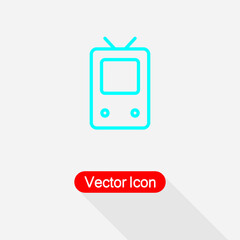 Old TV Icon Vector Illustration Eps10