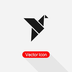Origami Bird Icon Vector Illustration Eps10