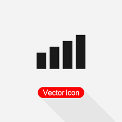 Phone Signal Bars Icon, Volume Adjustment Icon Vector Illustration Eps10