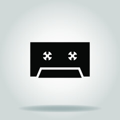 Obraz premium cassette icon or logo in glyph 