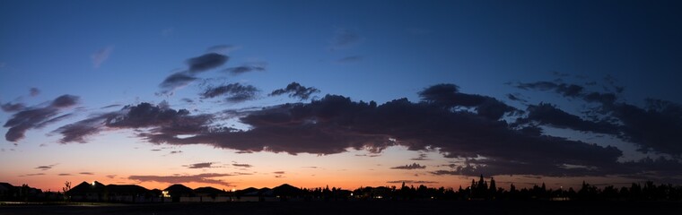 sunset & clouds by the park