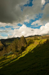 paisaje, cielo azul, montaña colorida, verde, naturaleza, exotico, colombia, 