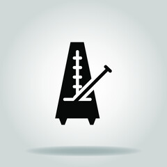 metronome icon or logo in  glyph
