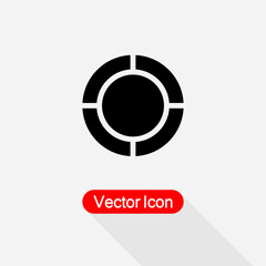 Quadrant Circle Diagram Icon Vector Illustration Eps10