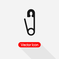 Safety Pin Icon Vector Illustration Eps10