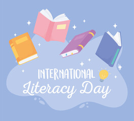 international literacy day, textbooks literature knowledge school