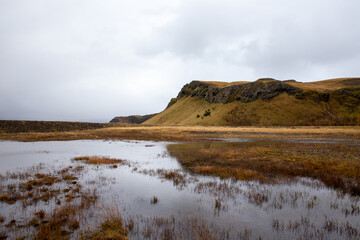 water runoff in the mountains, Iceland