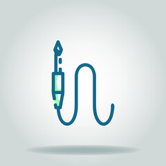 jack plug icon or logo in  twotone
