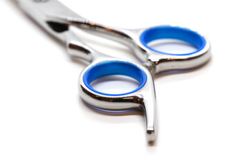 Close up shot of traditional hair cut scissors
