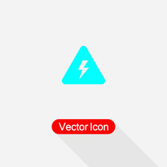 Voltage Icon, Caution Voltage Icon Vector Illustration Eps10