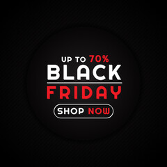 Black friday sale concept circle frame design overlap pattern