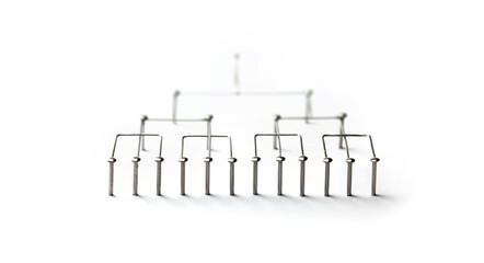 Hierarchy, command chain, company / organization structure or layer and grouping concept image. Top...