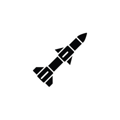 Missile rocket icon vector on white