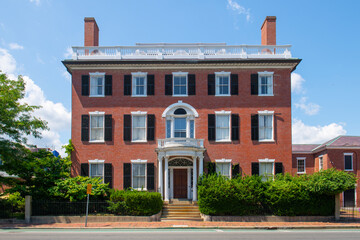Andrew Safford House with Federal style at 13 Washington Square West in Historic city center of...
