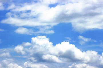 Fototapeta na wymiar Blue sky with white clouds. Nature background