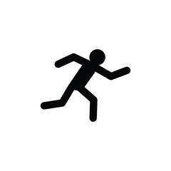 Fototapeta na wymiar Running man icon vector on white