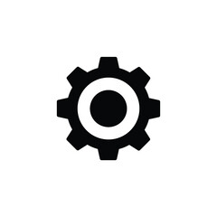 Gear icon vector on white