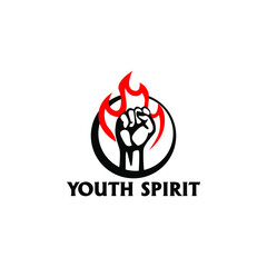 Youth spirit logo concept vector