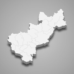 3d map of Queretaro is a state of Mexico,