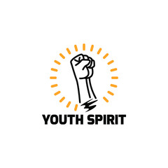 Youth spirit logo concept vector