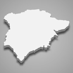 Naklejka premium 3d map of Rutland is a ceremonial county of England
