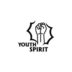Youth spirit logo concept vector