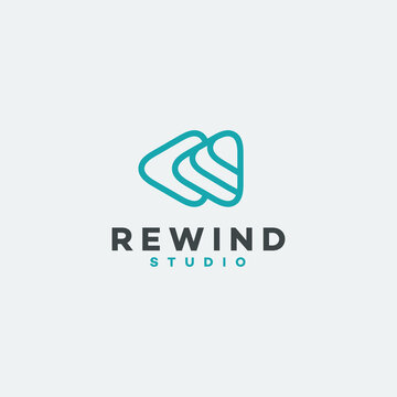 Creative Rewind Logo Design Template