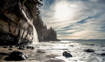 Winter Mystic Beach On Vancouver Island, British Columbia, Canada.  © Marcel