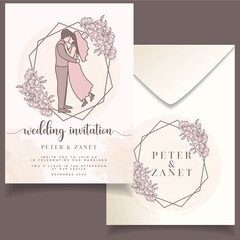 Beautiful Elegant event invitation wedding card editable template