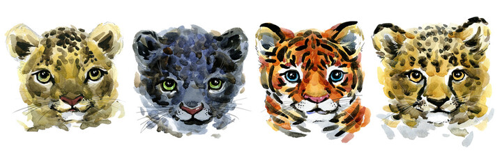 cute baby animals watercolor set © Елена Фаенкова