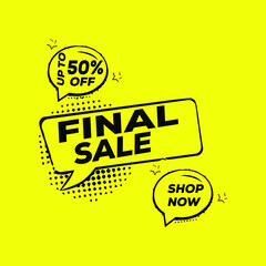 Final sale banner design. Special offer  Banner template. Vector illustration

A
