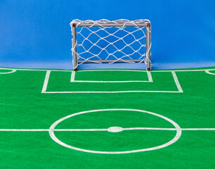 Toy football field and gate