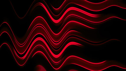 Glowing blurred light stripes in motion over on abstract background. Red rays. Led Light. Future tech. Shine dynamic scene. Neon flare. Magic moving fast lines. Glowing wallpaper.